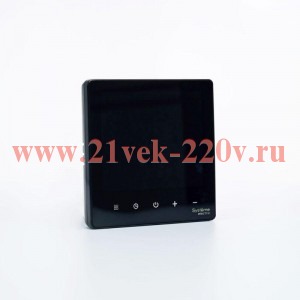 Термостат программируемый ArtGallery 16А с Wi-Fi для электрич. теплого пола моноблочный черн. SE GAL