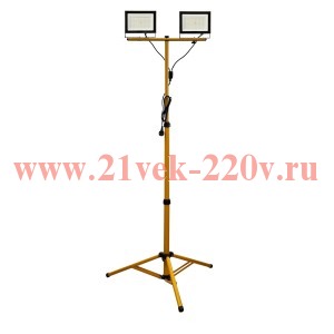 Два светодиодных прожектора на стойке FL-LED Light-PAD STAND 2x100W Grey 4200К 20000Лм 79-172х60х60