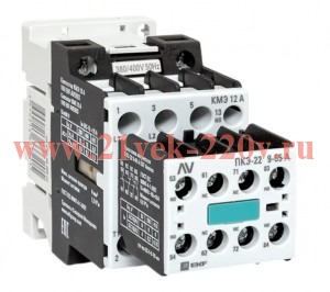 Комплект КМЭ 12А 1NO 400В с доп. контактами 2НО+2НЗ АС AVERES EKF ctr-s-12-10-400-av-22