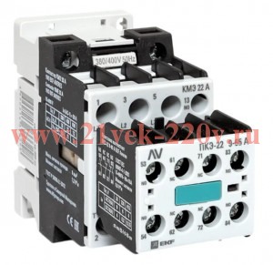 Комплект КМЭ 22А 1NO 400В АС с доп. контактами 2НО+2НЗ AVERES EKF ctr-s-22-10-400-av-22