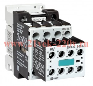Комплект КМЭ 18А 1NO 400В АС с доп. контактами 2НО+2НЗ AVERES EKF ctr-s-18-10-400-av-22