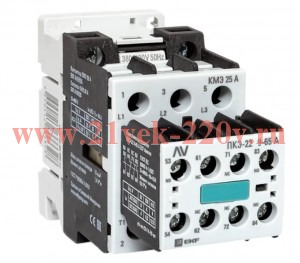 Комплект КМЭ 25А 400В АС с доп. контактами 2НО+2НЗ AVERES EKF ctr-s-25-00-400-av-22