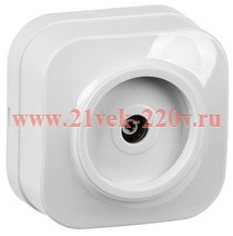 Розетка телевизионная открытой установки РТВ20-ХБ GLORY IEK белый EAH10-K01