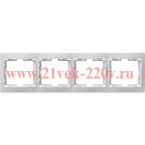 РВ-4-КБ Рамка 4местн. верт. КВАРТА (белый)