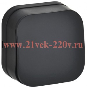 Выключатель 1-клавишный ИЭК GLORY открытой установки 10А ВС20-1-0-ХЧм черный матовый EVH10-K02M-10