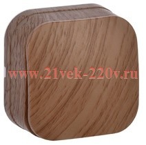 Выключатель 1-клавишный открытой установки 10А ВС20-1-0-ХД GLORY IEK дуб EVH10-K24-10