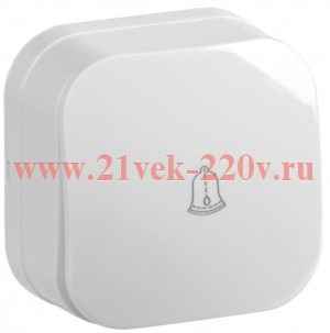 Кнопка 1-клавишная открытой установки 10А ВСс20-1-0-ХБ GLORY IEK белый EVH14-K01-10