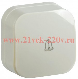 Кнопка 1-клавишная открытой установки 10А ВСс20-1-0-ХК GLORY IEK кремовый EVH14-K33-10