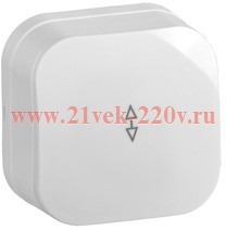 Переключатель 1-клавишный открытой установки 10А ВСп10-1-0-ХБ GLORY IEK белый EVH12-K01-10