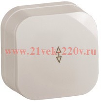 Переключатель 1-клавишный открытой установки 10А ВСп20-1-0-ХК GLORY IEK кремовый EVH12-K33-10