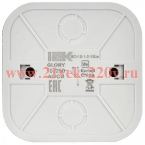 Выключатель проходной 1-кл. ОП GLORY ВСп10-1-0-ХШм 10А шампань матов. IEK EVH12-K37M-10