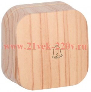 Кнопка 1-клавишная открытой установки 10А ВСс20-1-0-ХС GLORY IEK сосна EVH14-K34-10