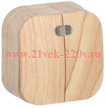 Выключатель 2-клавишный с индикацией открытой установки 10А ВС20-2-1-ХС GLORY IEK сосна EVH21-K34-10