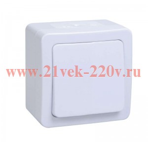 Выключатель 1-клавишный ИЭК Гермес Plus ВС20-1-0-ГПБ IP54 белый EVMP10-K01-10-54-EC