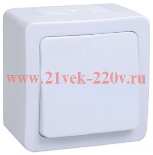 Кнопка 1-клавишная ИЭК Гермес Plus ВСк20-1-0-ГПБ IP54 белый EVMP13-K01-10-54-EC