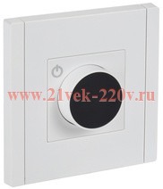 Термостат электронный с индикацией ИЭК FORTE&PIANO FP252 с датчиком 2,4м белый FP-RT11-K01