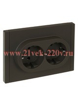 Розетка 2-я с заземлением в сборе ИЭК FORTE&PIANO FP323 16А шторки автозажим серый FP-R24-16-1-K03