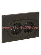 Розетка 2-я с заземлением в сборе ИЭК FORTE&PIANO FP324 16А автозажим серый FP-R21-16-1-K03