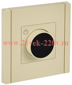 Термостат электронный с индикацией ИЭК FORTE&PIANO FP452 с датчиком 2,4м ваниль FP-RT11-K10