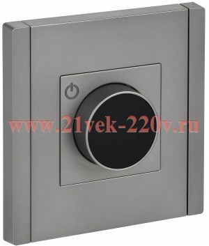 Термостат электронный с индикацией ИЭК FORTE&PIANO FP552 с датчиком 2,4м сталь FP-RT11-K46