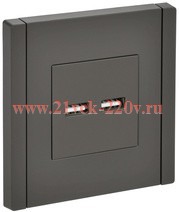 Розетка для зарядки ИЭК FORTE&PIANO FP349 USB A+A 3,1А серый FP-U21-D31-K03