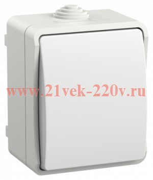 Выключатель кнопочный для открытой установки ИЭК ФОРС ВСк20-1-0-ФБ IP54 белый EVS13-K01-10-54-DC