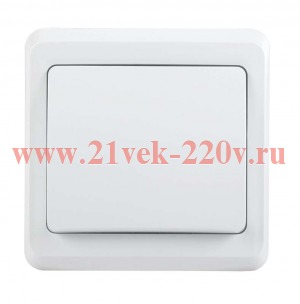 Выключатель 1-клавишный ИЭК ВЕГА 10А белый (ВС10-1-0-ВБ) EVV10-K01-10-DM