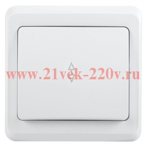 Переключатель 1-клавишный ИЭК ВЕГА 10А белый (ВСп10-1-0-ВБ) EVV12-K01-10-DM