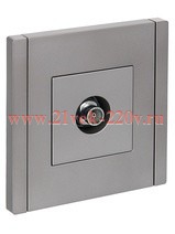 Розетка TV оконечная ИЭК FORTE&PIANO FP528 сталь FP-A10-O-K46