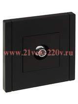 Розетка TV проходная ИЭК FORTE&PIANO FP129 черный FP-A10-P-K02