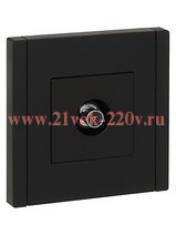 Розетка TV оконечная ИЭК FORTE&PIANO FP128 черный FP-A10-O-K02