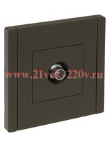 Розетка TV проходная ИЭК FORTE&PIANO FP329 серый FP-A10-P-K03