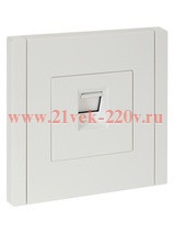 Розетка компьютерная RJ45 кат.5E ИЭК FORTE&PIANO FP232 белый FP-K10-1-K01