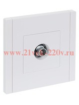 Розетка TV проходная ИЭК FORTE&PIANO FP229 белый FP-A10-P-K01
