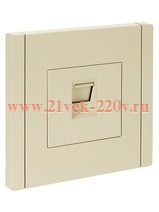 Розетка компьютерная RJ45 кат.5E ИЭК FORTE&PIANO FP432 ваниль FP-K10-1-K10