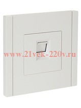 Розетка компьютерная RJ45 кат.6 ИЭК FORTE&PIANO FP231 белый FP-K10-2-K01