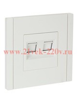 Розетка компьютерная 2-ая RJ45 кат.5E ИЭК FORTE&PIANO FP233 белый FP-K20-1-K01
