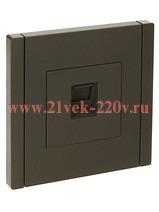 Розетка компьютерная RJ45 кат.6 ИЭК FORTE&PIANO FP331 серый FP-K10-2-K03