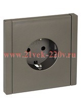 Розетка с заземлением ИЭК FORTE&PIANO FP516 16А сталь FP-R11-16-K46