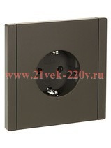 Розетка с заземлением ИЭК FORTE&PIANO FP314 16А автозажим серый FP-R11-16-1-K03