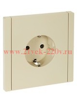 Розетка с заземлением ИЭК FORTE&PIANO FP414 16А автозажим ваниль FP-R11-16-1-K10