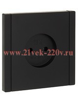 Розетка без заземления ИЭК FORTE&PIANO FP118 10А черный FP-R10-10-K02