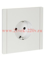 Розетка с заземлением ИЭК FORTE&PIANO FP214 16А автозажим белый FP-R11-16-1-K01