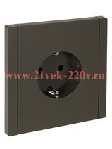 Розетка с заземлением ИЭК FORTE&PIANO FP316 16А серый FP-R11-16-K03