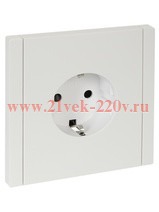 Розетка с заземлением ИЭК FORTE&PIANO 16А FP215 шторки белый FP-R14-16-K01