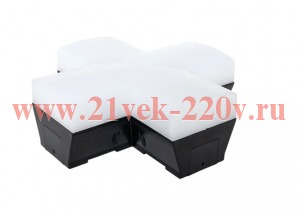 Коннектор фигурный для светодиод. линейных светильников ДБО-X 12Вт 6500К IP20 черн. LUMA EKF LBL-X-1