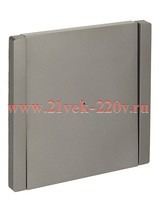 Выключатель одноклавишный с индикацией ИЭК FORTE&PIANO 10А FP502 сталь FP-V10-1-10-1-K46
