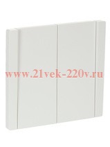 Переключатель двухклавишный ИЭК FORTE&PIANO FP207 10А белый FP-V22-0-10-1-K01