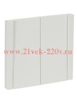 Переключатель двухклавишный с индикацией ИЭК FORTE&PIANO FP208 10А белый FP-V22-1-10-1-K01