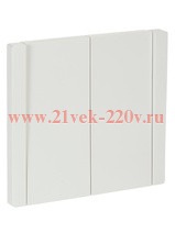 Выключатель двухклавишный ИЭК FORTE&PIANO FP205 10А белый FP-V20-0-10-1-K01